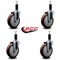Service Caster 5'' Maroon Poly Wheel Swivel 1-1/8'' Expanding Stem Caster Set, 4PK SCC-EX20S514-PPUB-MRN-118-4 - alternate 3